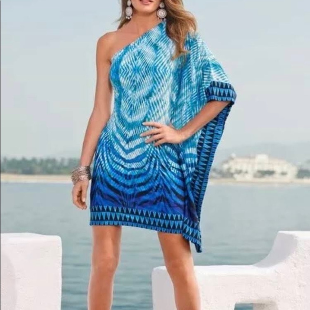 BOSTON PROPER Sz 6 Caribbean single strap Dress